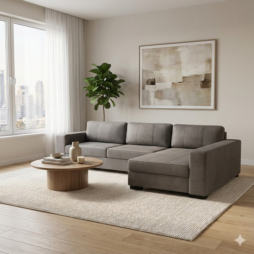 NZ Made Evoque Long-Arm with Chaise Corner Sofa