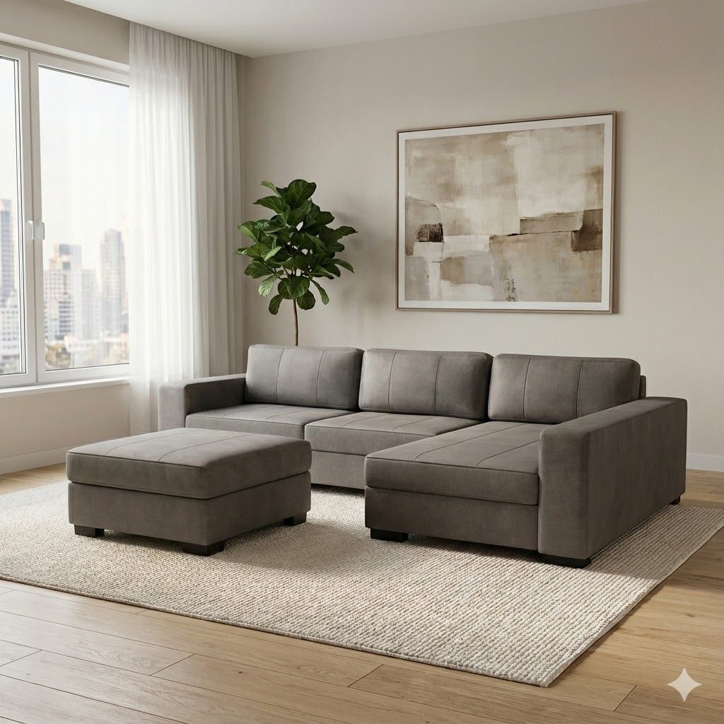 NZ Made Evoque Long-Arm with Chaise Corner Sofa