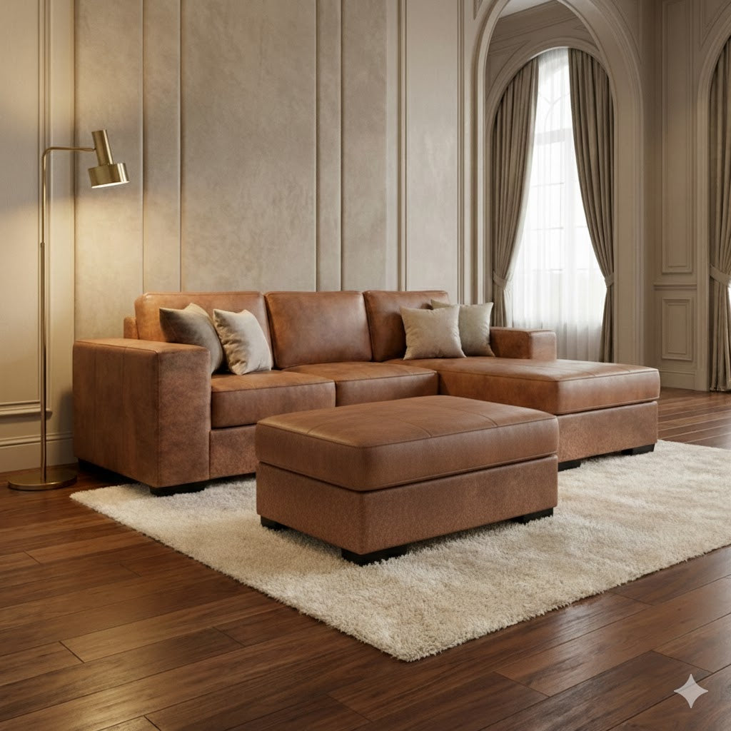 NZ Made Evoque 3 Seater with Chaise Corner Sofa