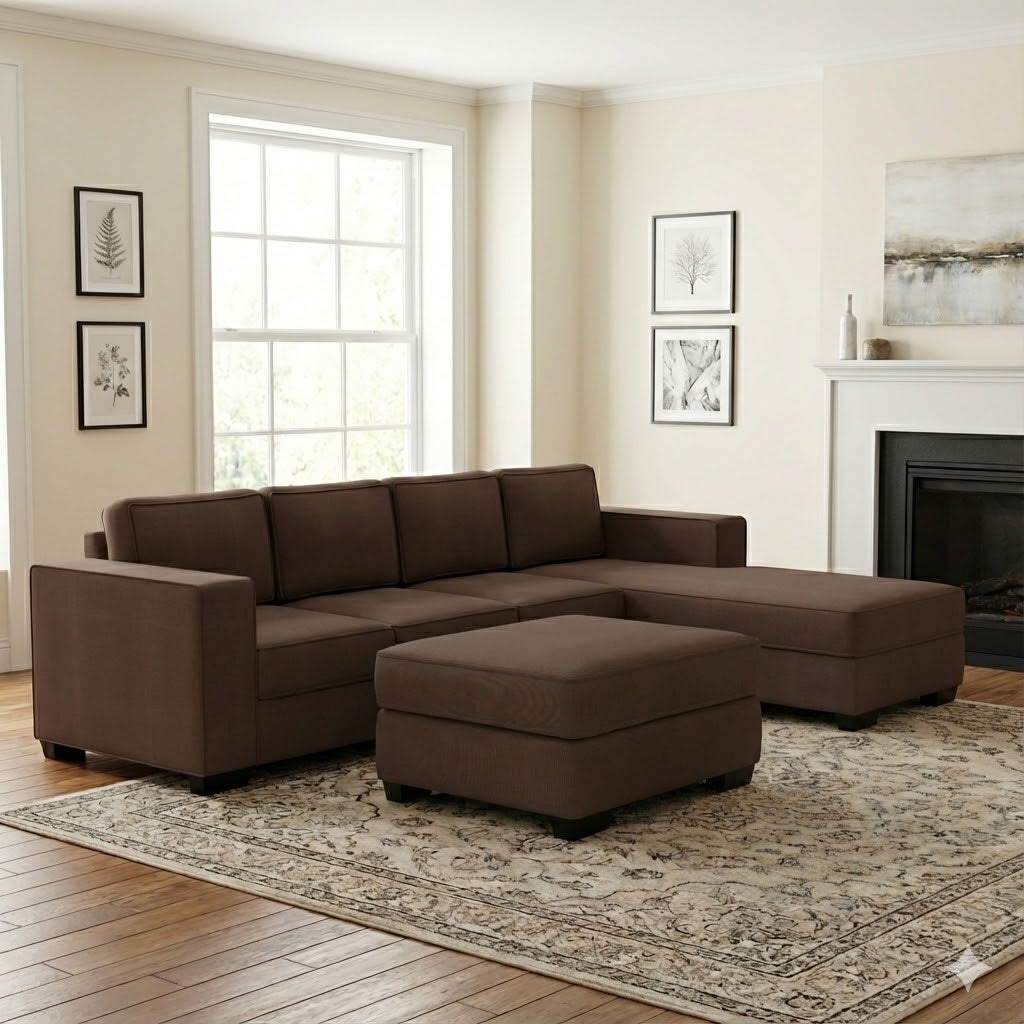 Kiwi Comfort NZ Made 4-Seater Corner Sofa with Chaise