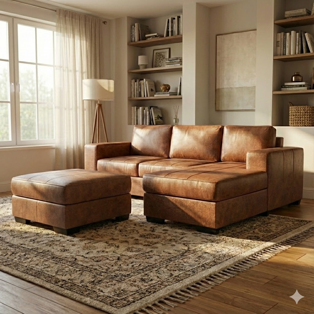 NZ Made Evoque 3 Seater with Chaise Corner Sofa