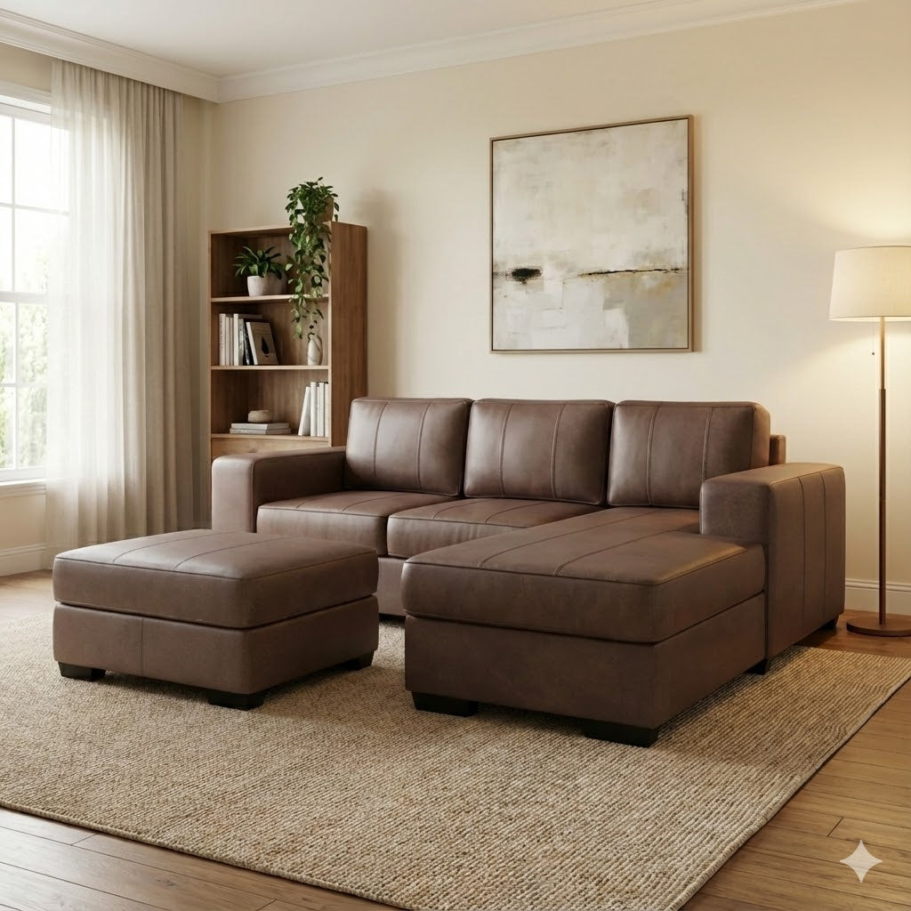 NZ Made Evoque 3 Seater with Chaise Corner Sofa