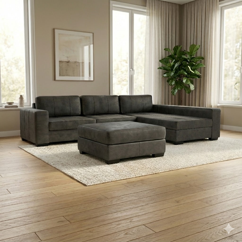 NZ Made Evoque Long-Arm with Chaise Corner Sofa