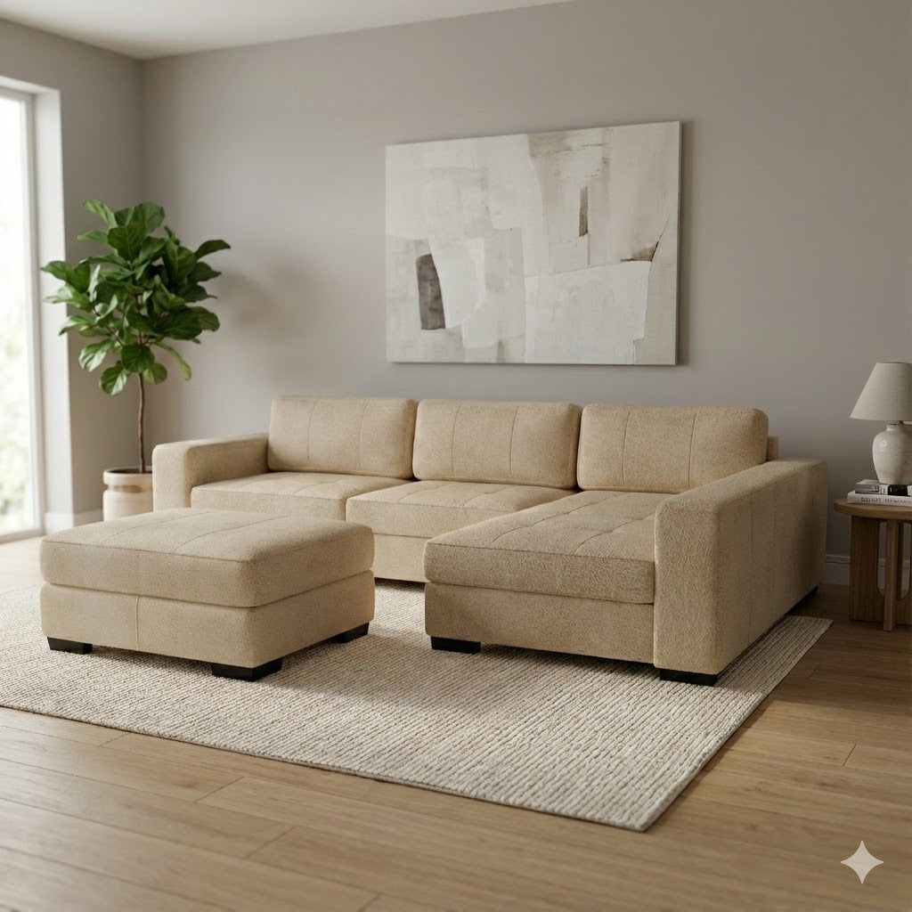 NZ Made Evoque Long-Arm with Chaise Corner Sofa