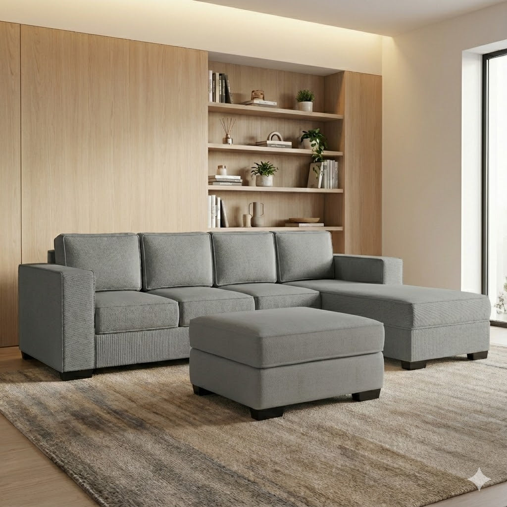 Kiwi Comfort NZ Made 4-Seater Corner Sofa with Chaise