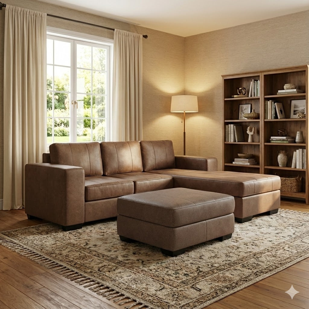 NZ Made Evoque 3 Seater with Chaise Corner Sofa