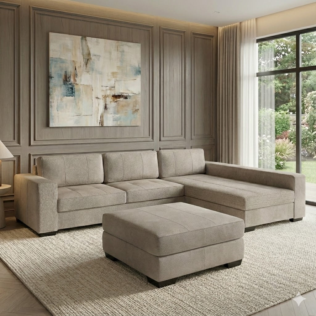 NZ Made Evoque Long-Arm with Chaise Corner Sofa