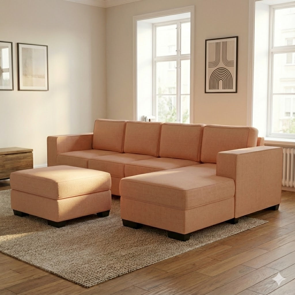 Kiwi Comfort NZ Made 4-Seater Corner Sofa with Chaise