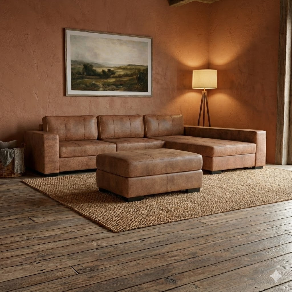 NZ Made Evoque Long-Arm with Chaise Corner Sofa