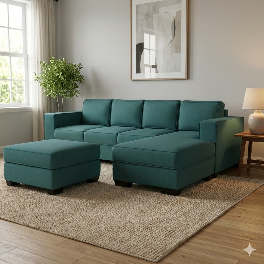 Kiwi Comfort NZ Made 4-Seater Corner Sofa with Chaise