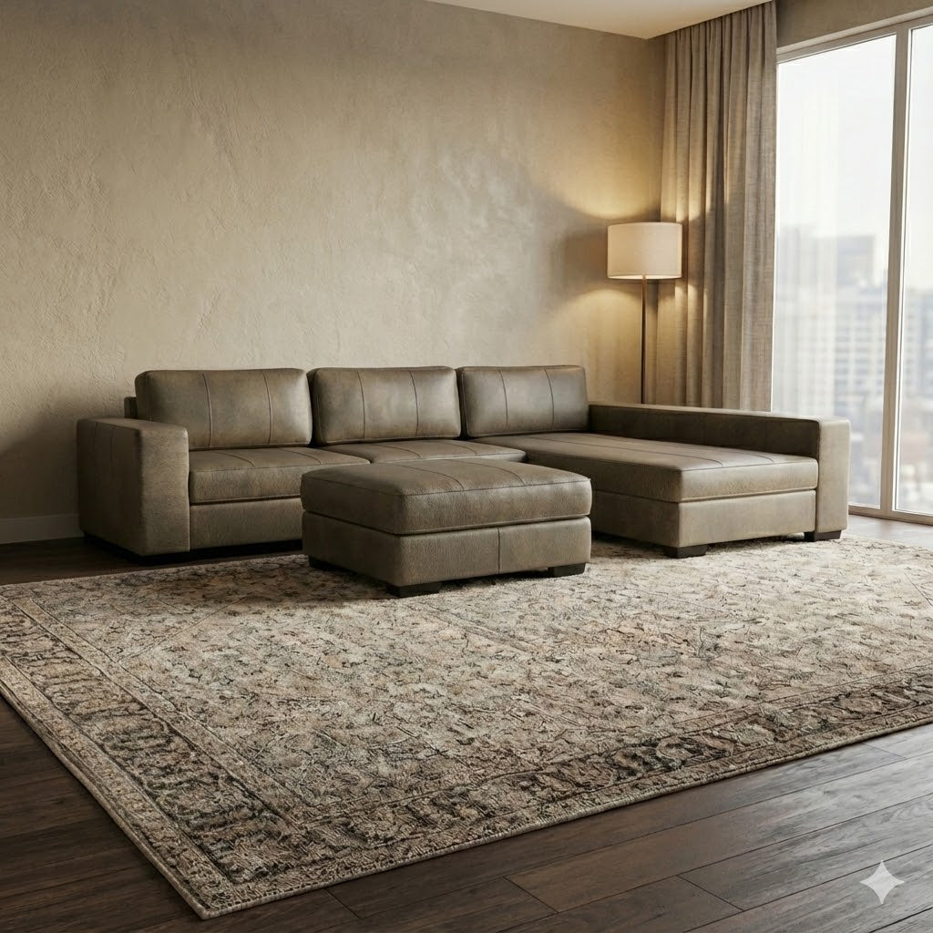 NZ Made Evoque Long-Arm with Chaise Corner Sofa