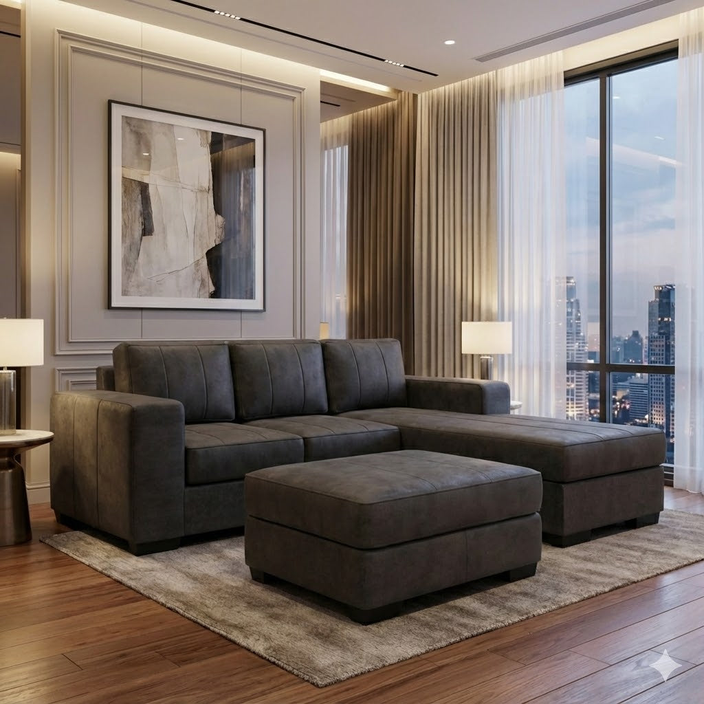 NZ Made Evoque 3 Seater with Chaise Corner Sofa