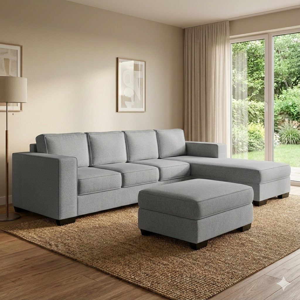 Kiwi Comfort NZ Made 4-Seater Corner Sofa with Chaise