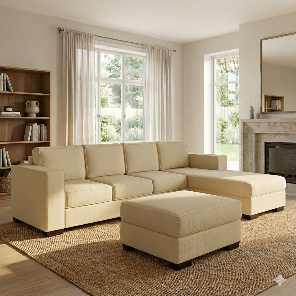 Kiwi Comfort NZ Made 4-Seater Corner Sofa with Chaise