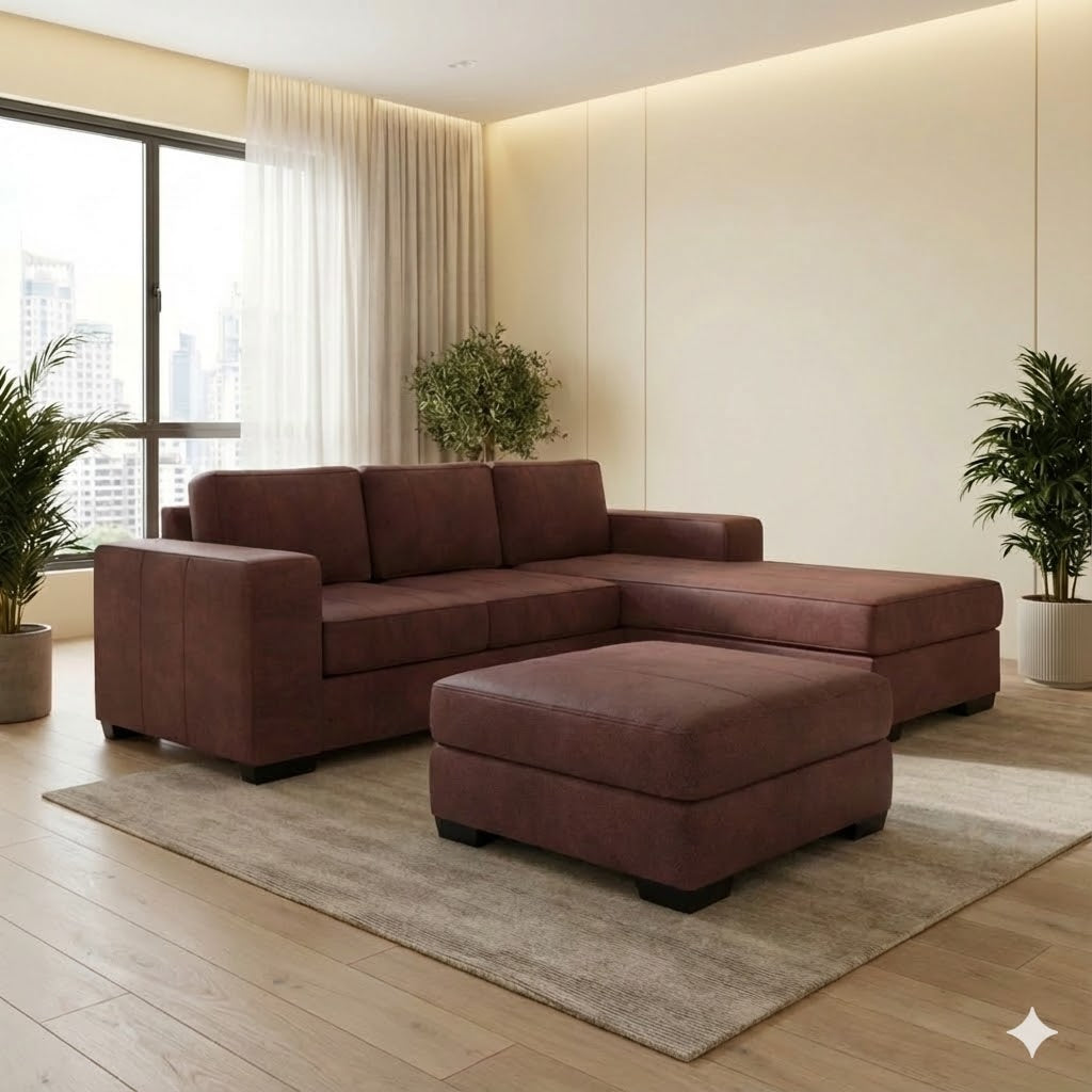 NZ Made Evoque 3 Seater with Chaise Corner Sofa