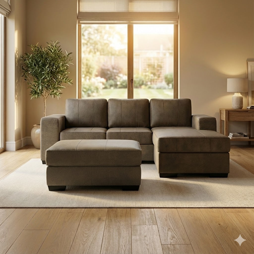 NZ Made Evoque 3 Seater with Chaise Corner Sofa