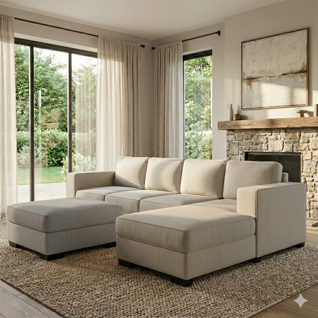 Kiwi Comfort NZ Made 4-Seater Corner Sofa with Chaise