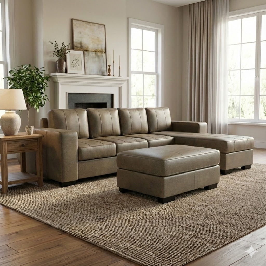 NZ Made Evoque 4 Seater with Chaise Corner Sofa