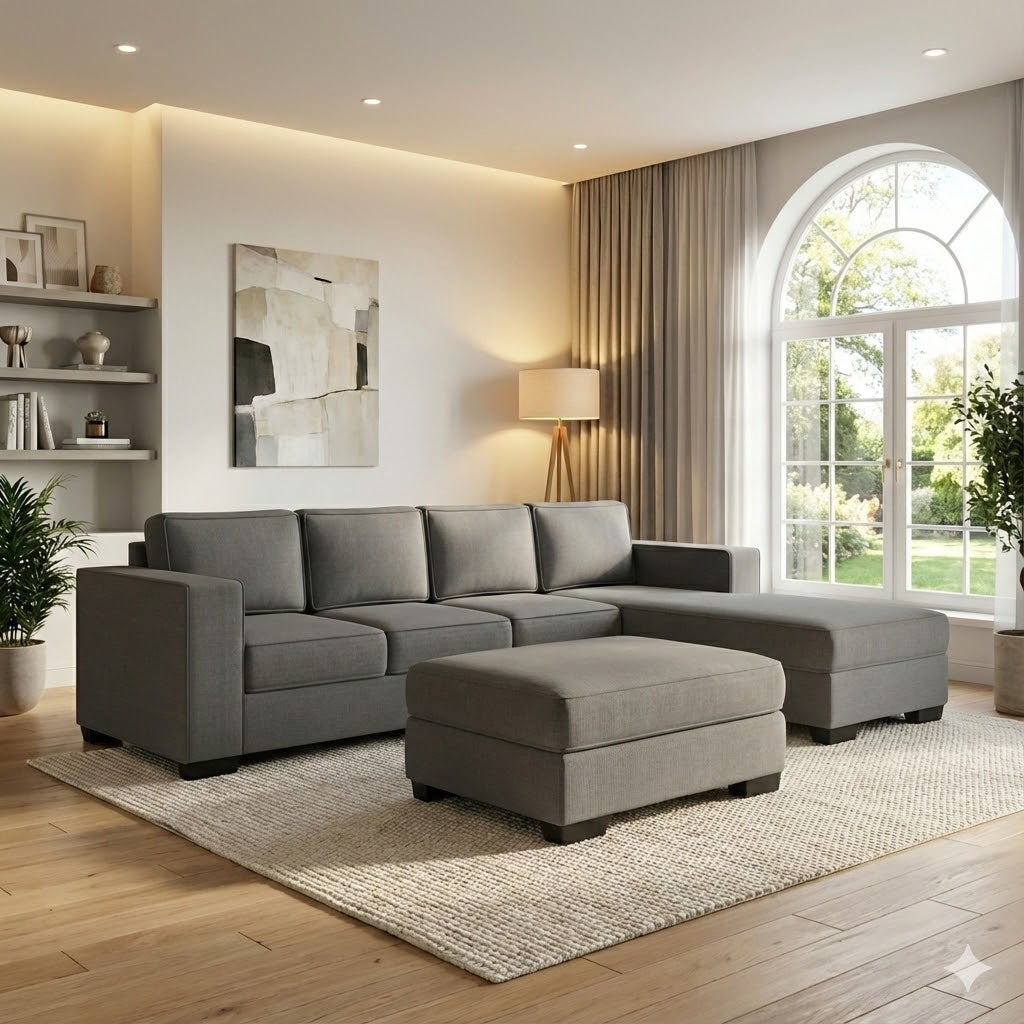 Kiwi Comfort NZ Made 4-Seater Corner Sofa with Chaise