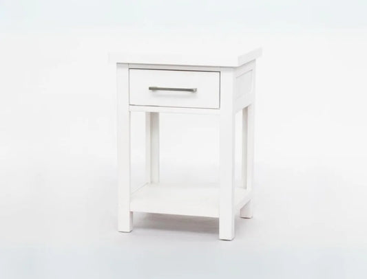 Champion 1 Drw Bedside White