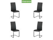 Clarity Dining Chairs Set of 4 Black | Furniture World Auckland