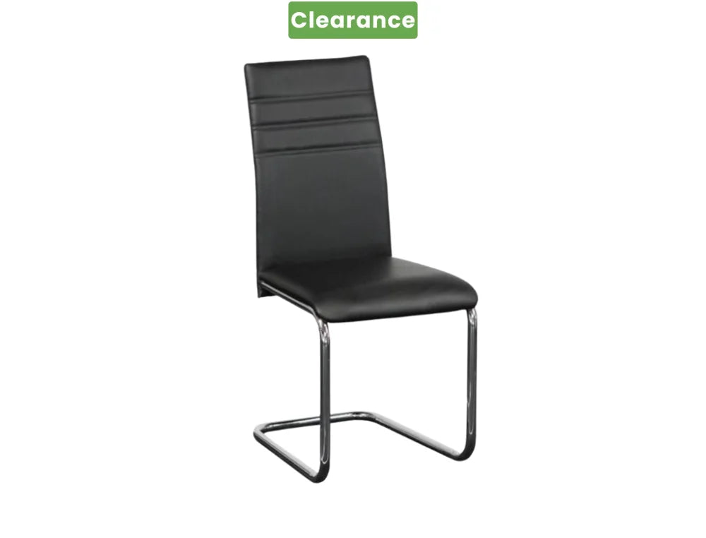 Clarity Dining Chairs Set of 4 Black | Furniture World Auckland