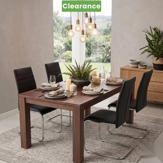 Clarity Dining Chairs Set of 4 Black