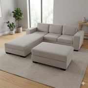 NZ Made CloudNine 3 Seater with Chaise Corner Sofa - Detail View | Furniture World NZ