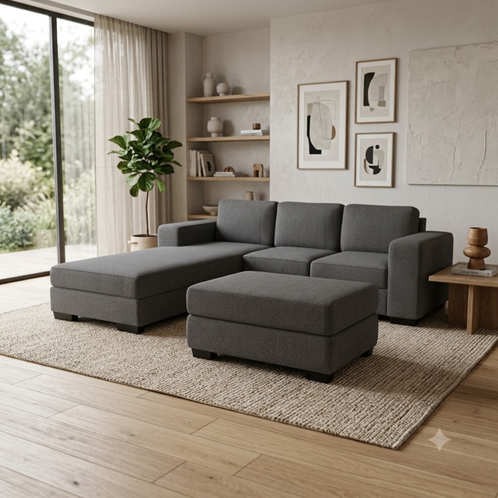 NZ Made CloudNine 3 Seater with Chaise Corner Sofa