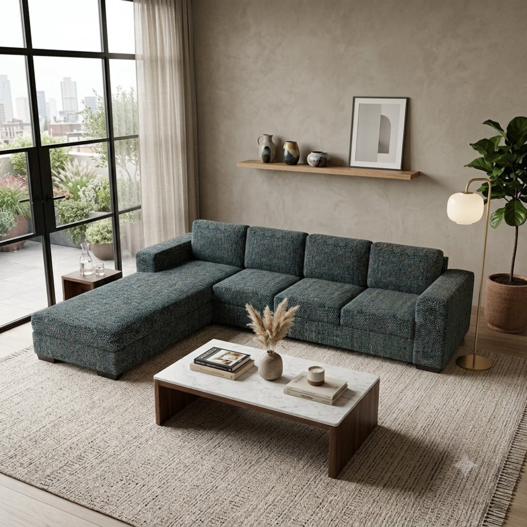 NZ Made CloudNine 4 Seater with Chaise Corner Sofa