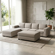 NZ Made CloudNine 4 Seater with Chaise Corner Sofa - Detail View | Furniture World NZ