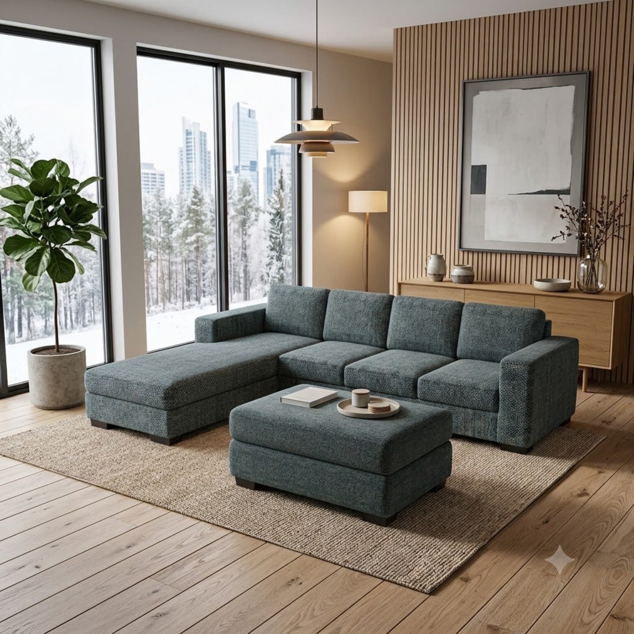 NZ Made CloudNine 4 Seater with Chaise Corner Sofa