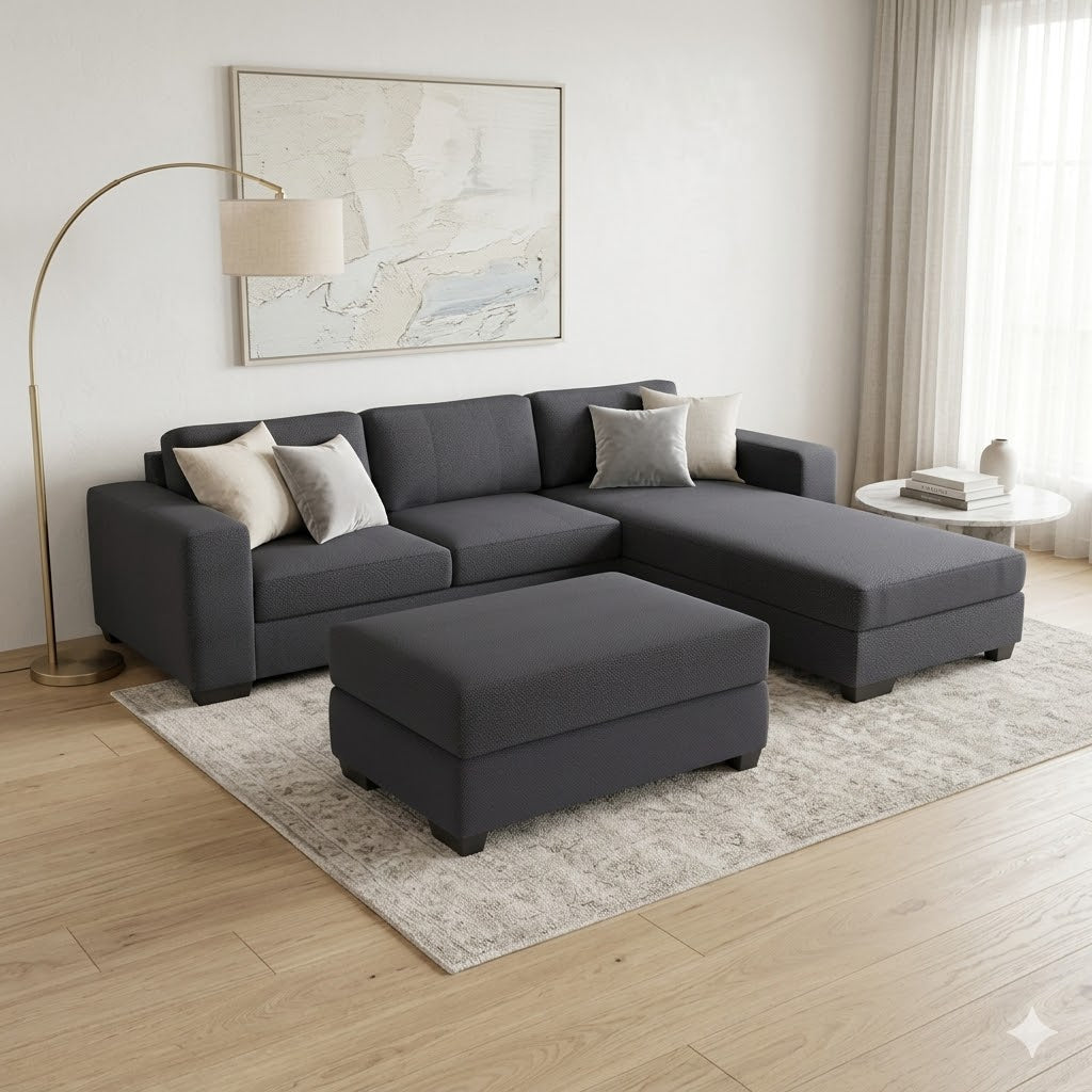 NZ Made CloudNine Long-Arm with Chaise Corner Sofa - Detail View | Furniture World NZ