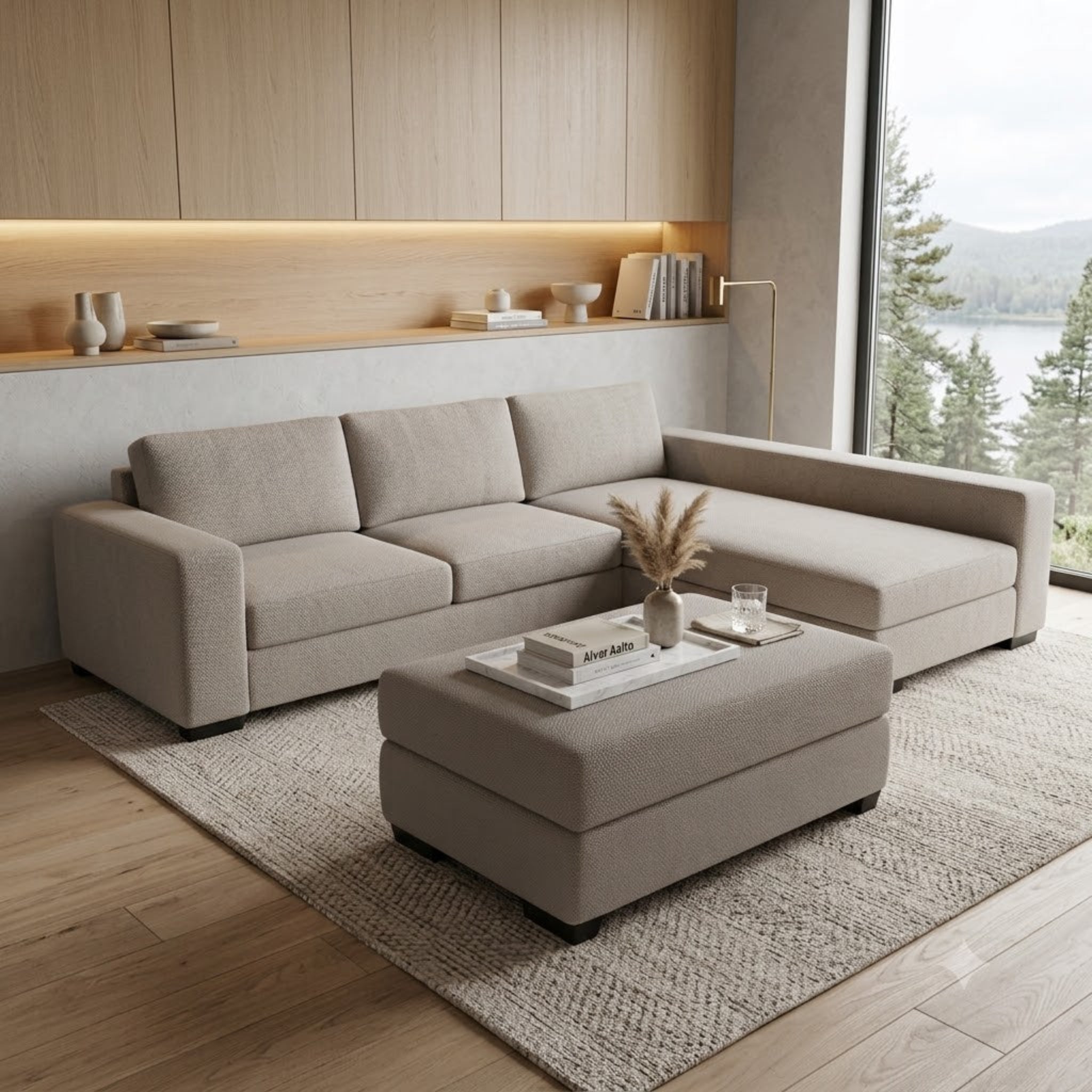 NZ Made CloudNine Long-Arm with Chaise Corner Sofa