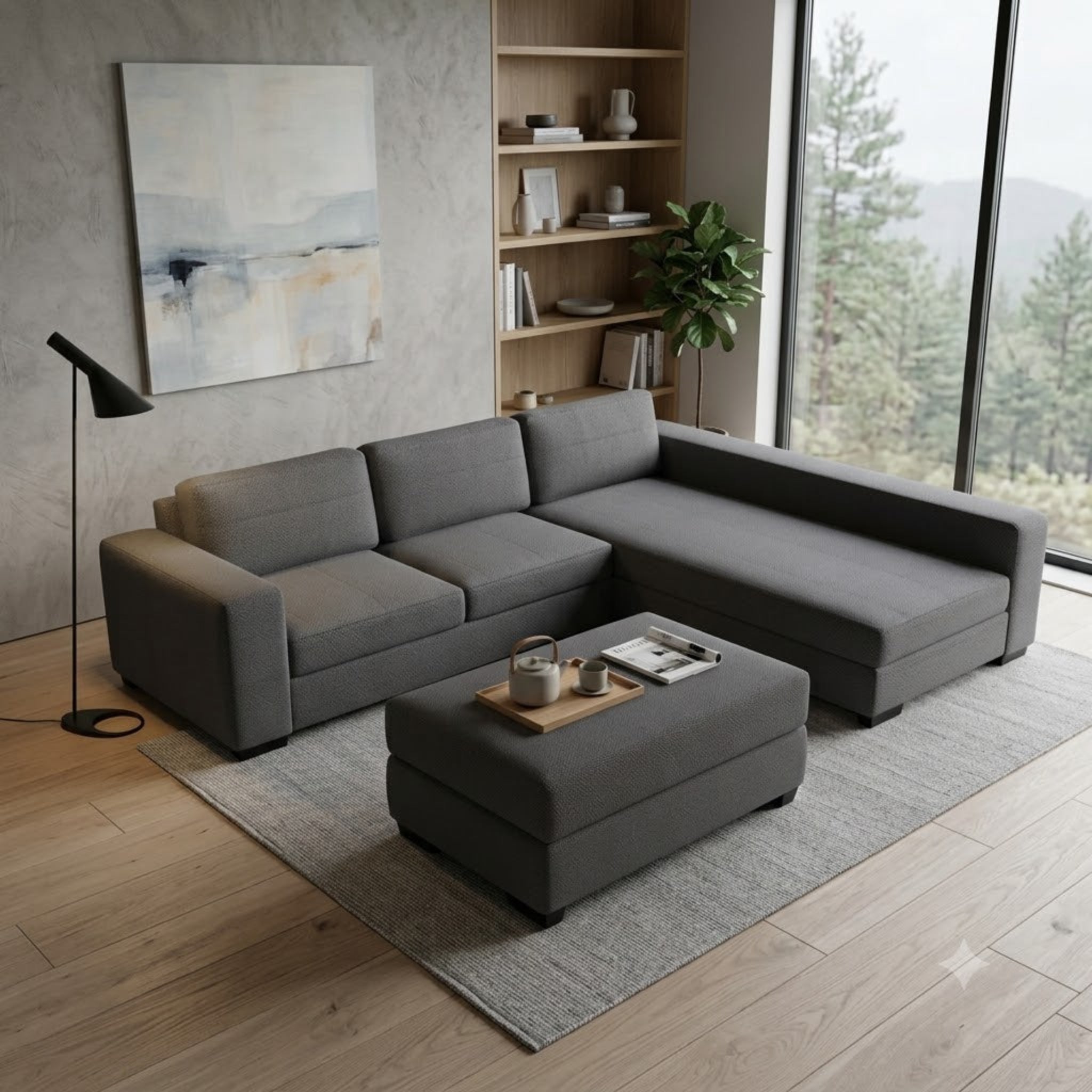 NZ Made CloudNine Long-Arm with Chaise Corner Sofa