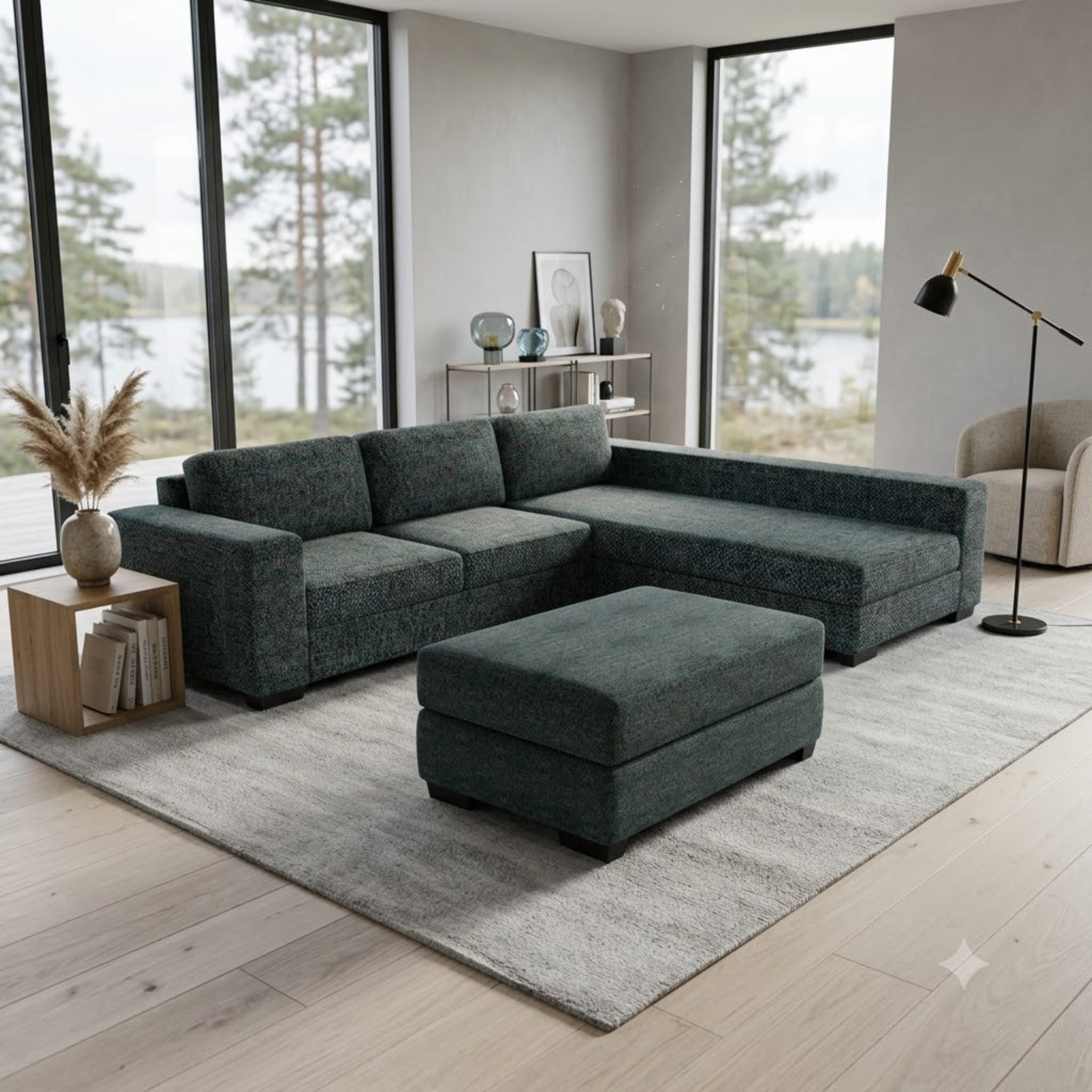 NZ Made CloudNine Long-Arm with Chaise Corner Sofa
