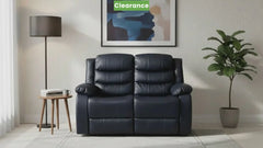 CozyCrown 2RR Recliner with Cup Holder Black - Floor Model