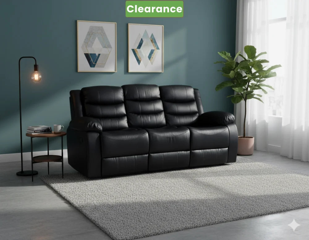 CozyCrown 3RR Recliner with Cup Holder Black