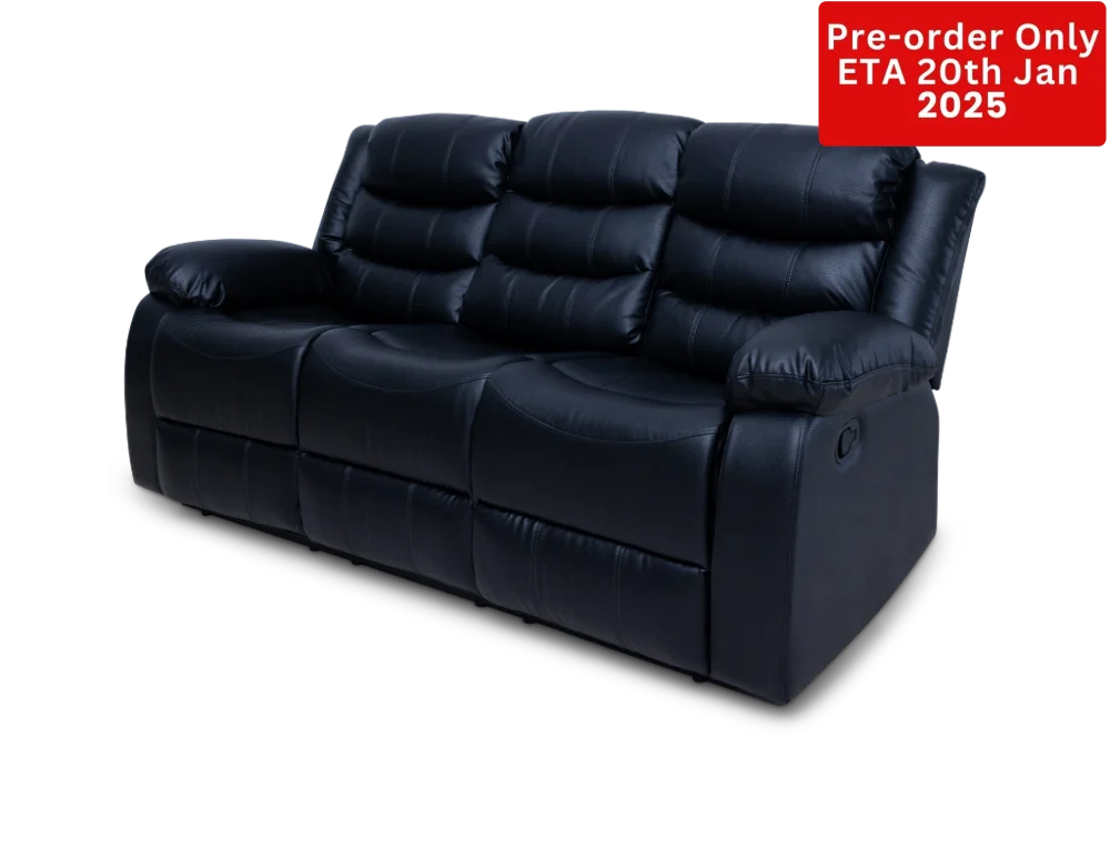 Cozycrown 3Rr Recliner With Cup Holder Black- Pre-Order