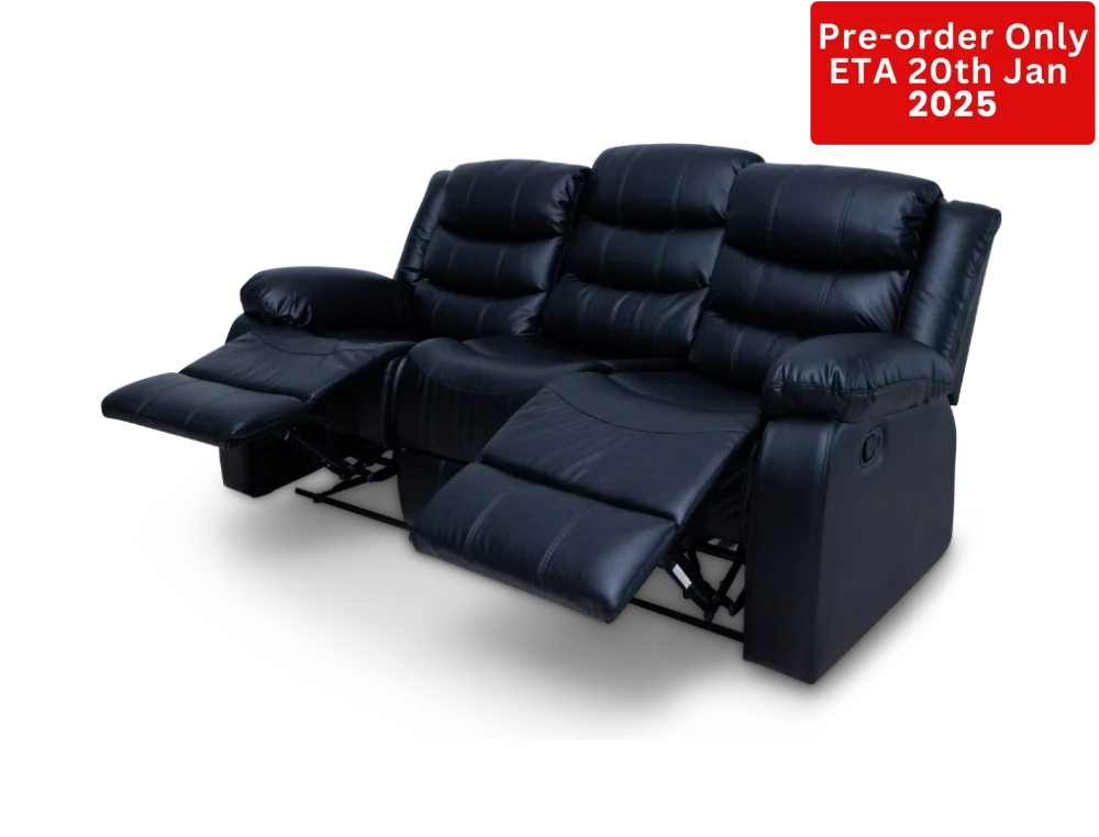 Cozycrown 3Rr Recliner With Cup Holder Black- Pre-Order