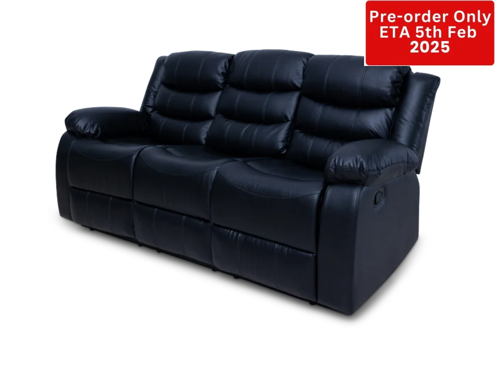 Cozycrown 3Rr Recliner With Cup Holder Black- Pre-Order