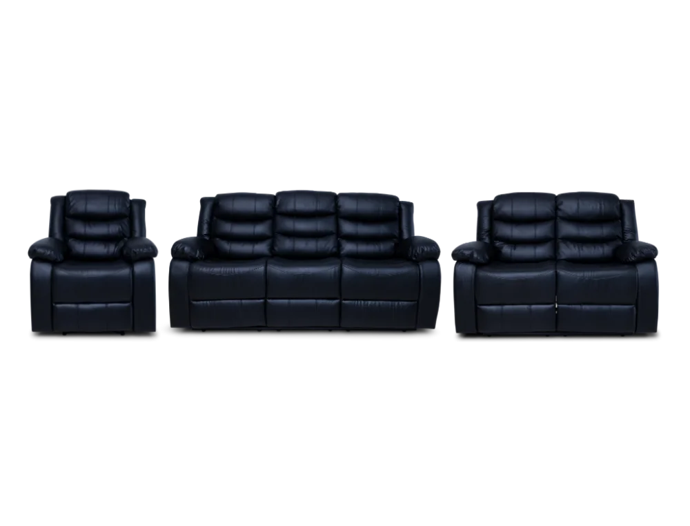 Cozycrown Recliner Suite Collection Black Pre- Order Only 3 + 2 + 1 Seater