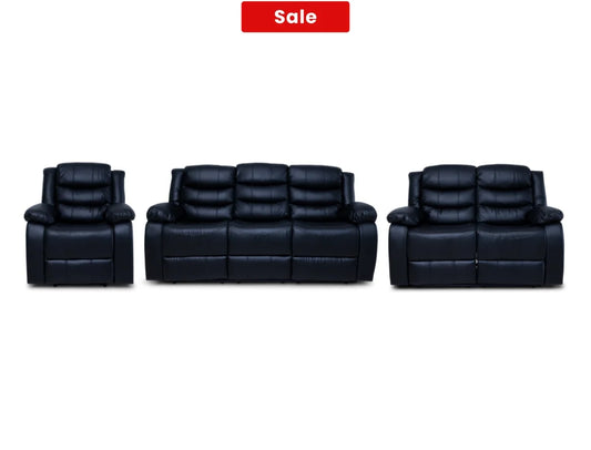 Cozycrown Recliner Suite Collection Black Pre- Order Only 3 + 2 + 1 Seater