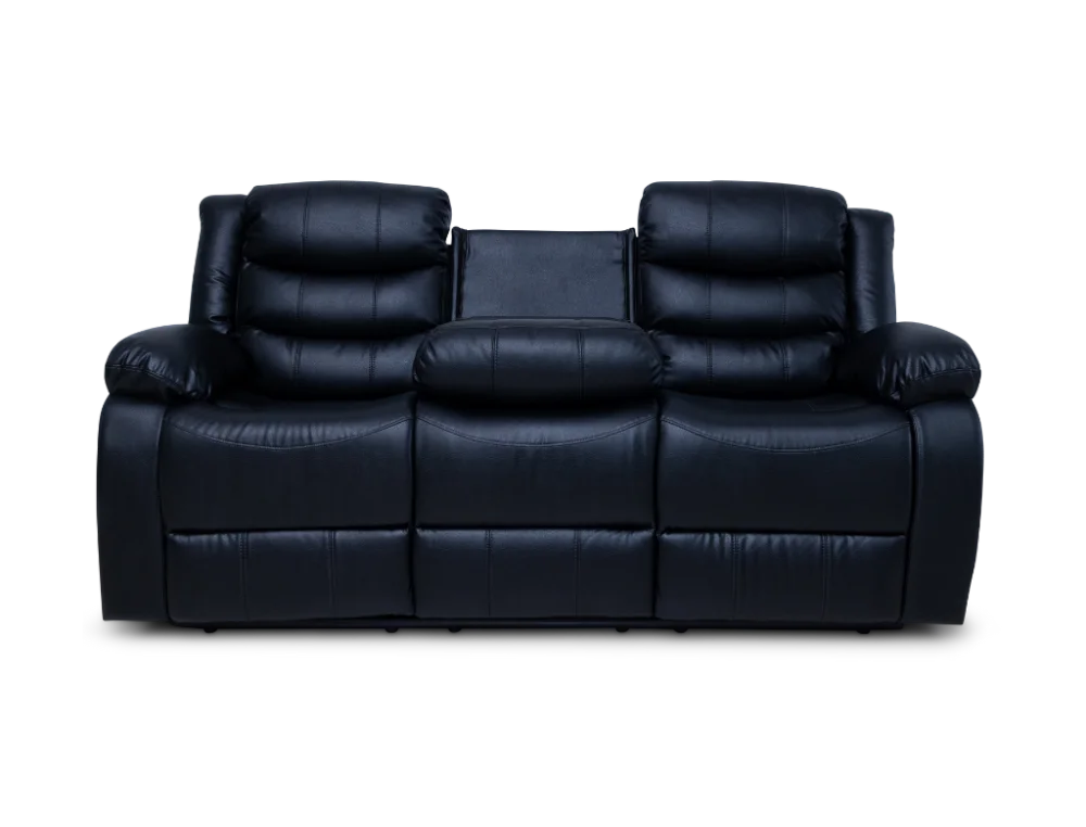 Cozycrown Recliner Suite Collection Black Pre- Order Only 3 Seater