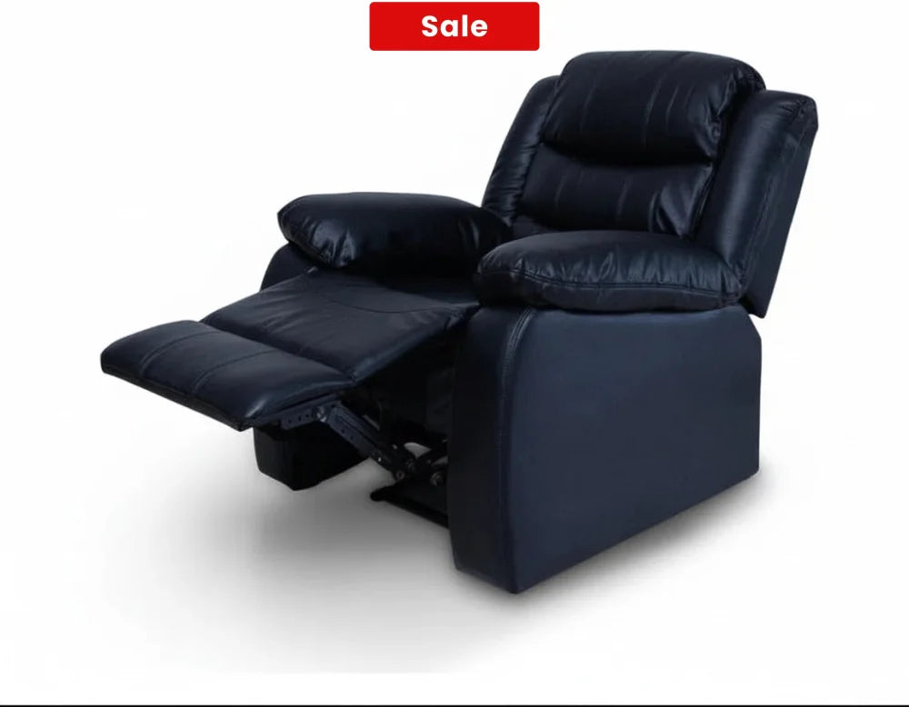 CozyCrown Recliner Suite Collection Black Recliner Chair