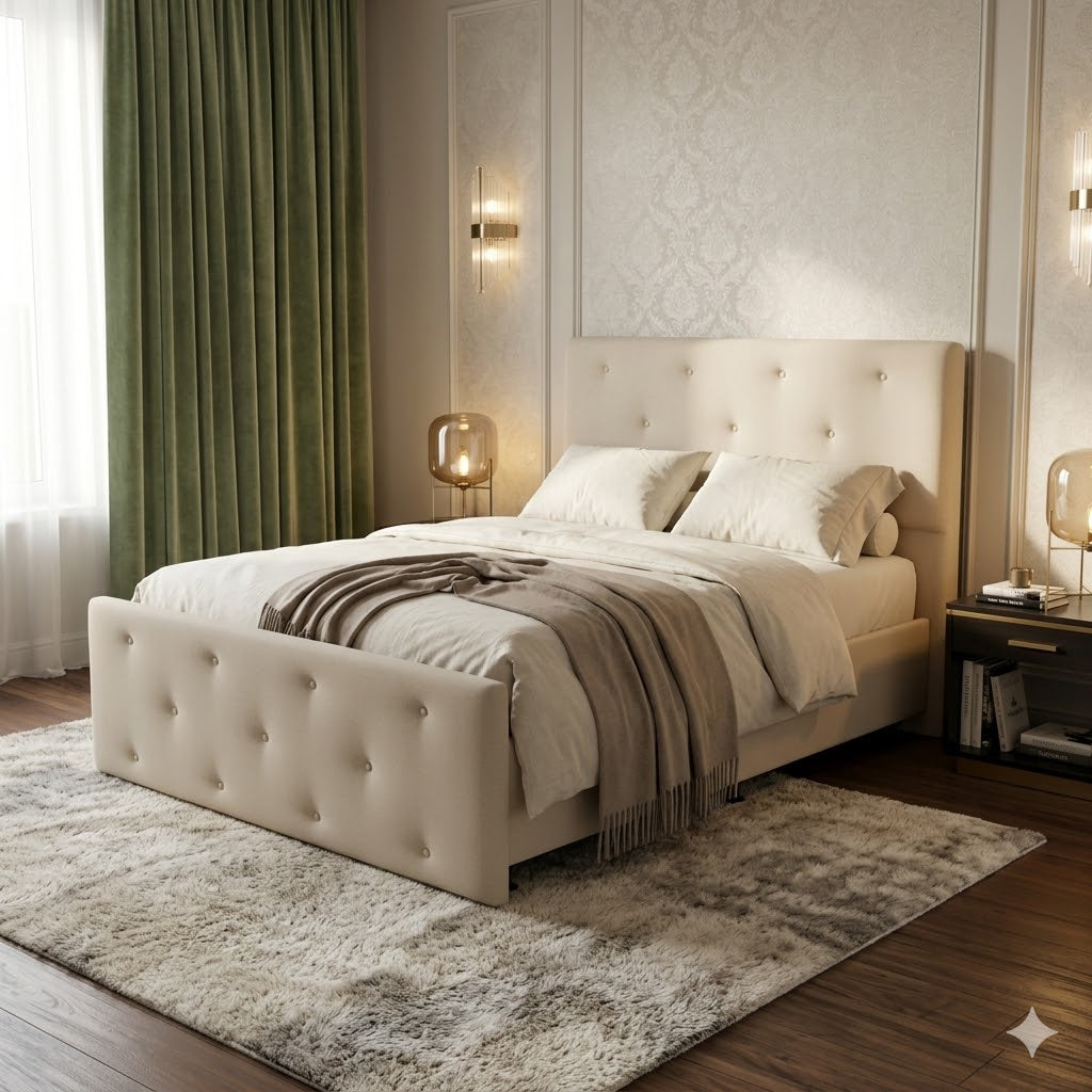 NZ Made Crown Bed Frame With Drawers