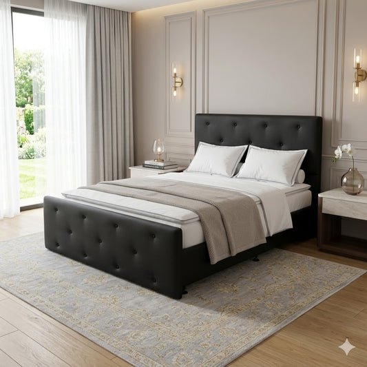 NZ Made Crown Bed Frame With Drawers