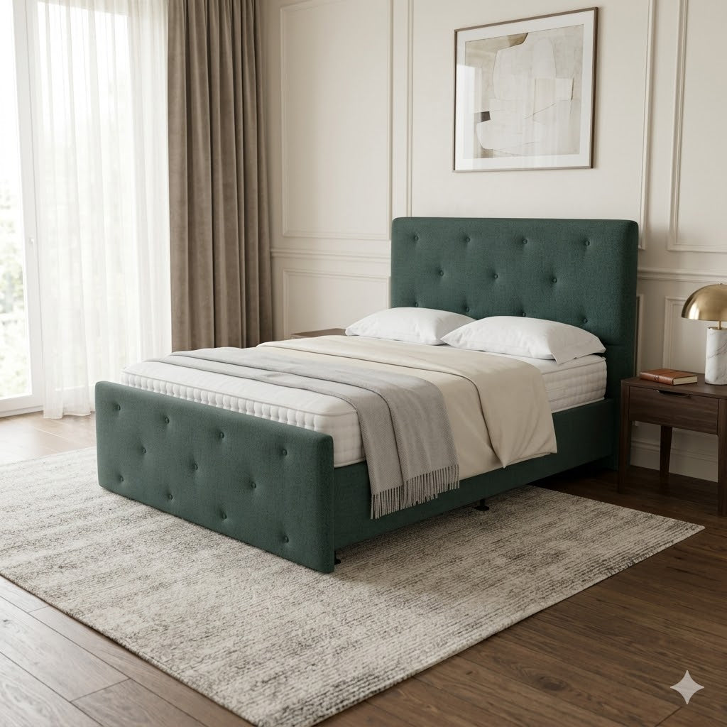 NZ Made Crown Bed Frame With Drawers