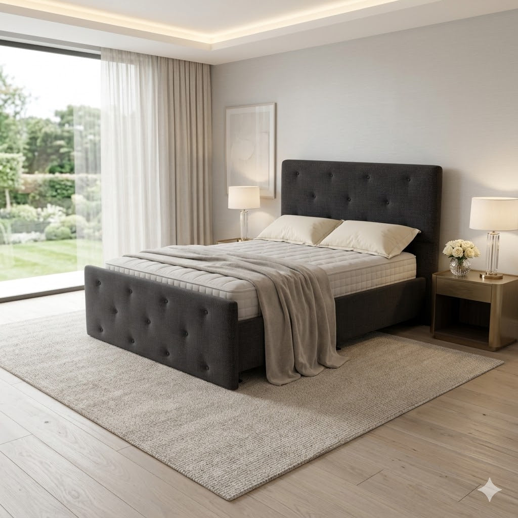 NZ Made Crown Bed Frame With Drawers