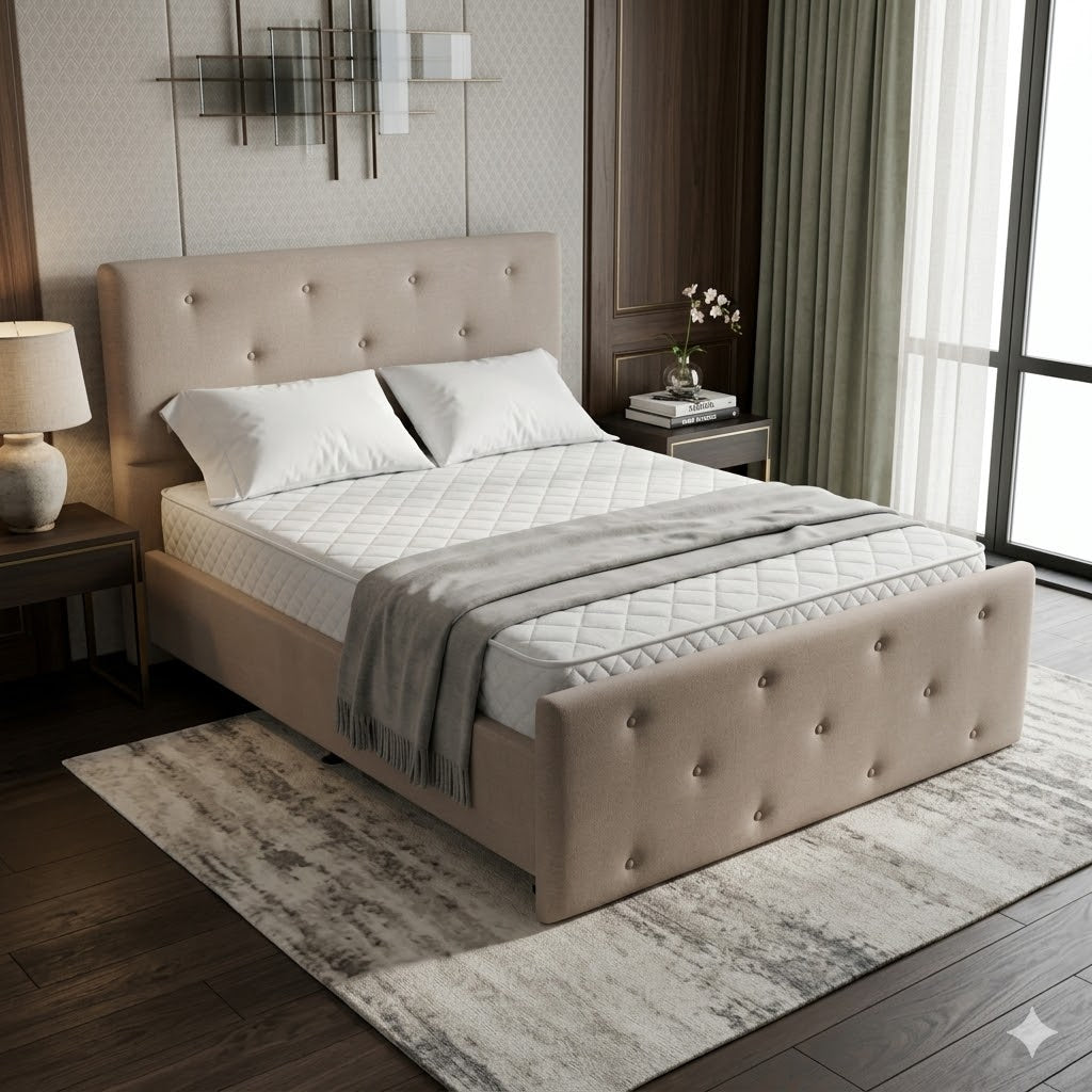 NZ Made Crown Bed Frame With Drawers